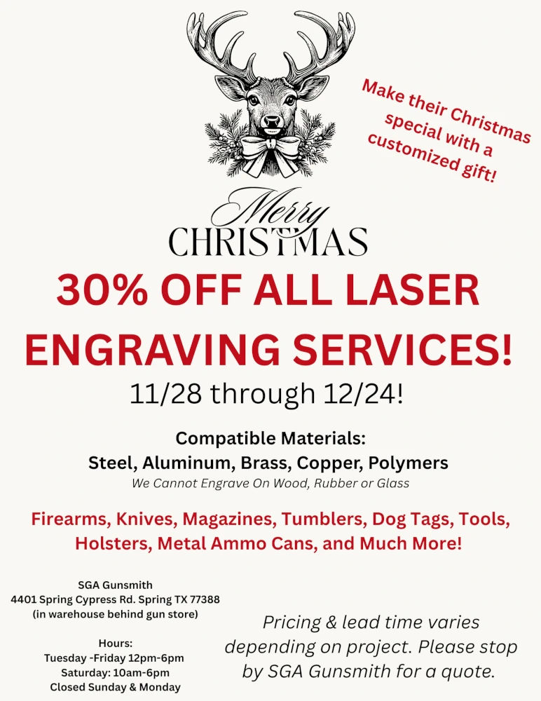 Laser engraving 11-28 Holiday Laser Engraving Special 2025