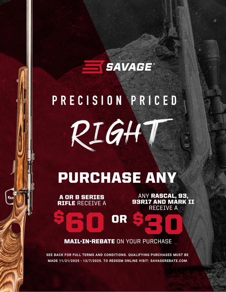 Savage_PrecisionPricedRight_Promotions 8.5x11 Savage Rebate