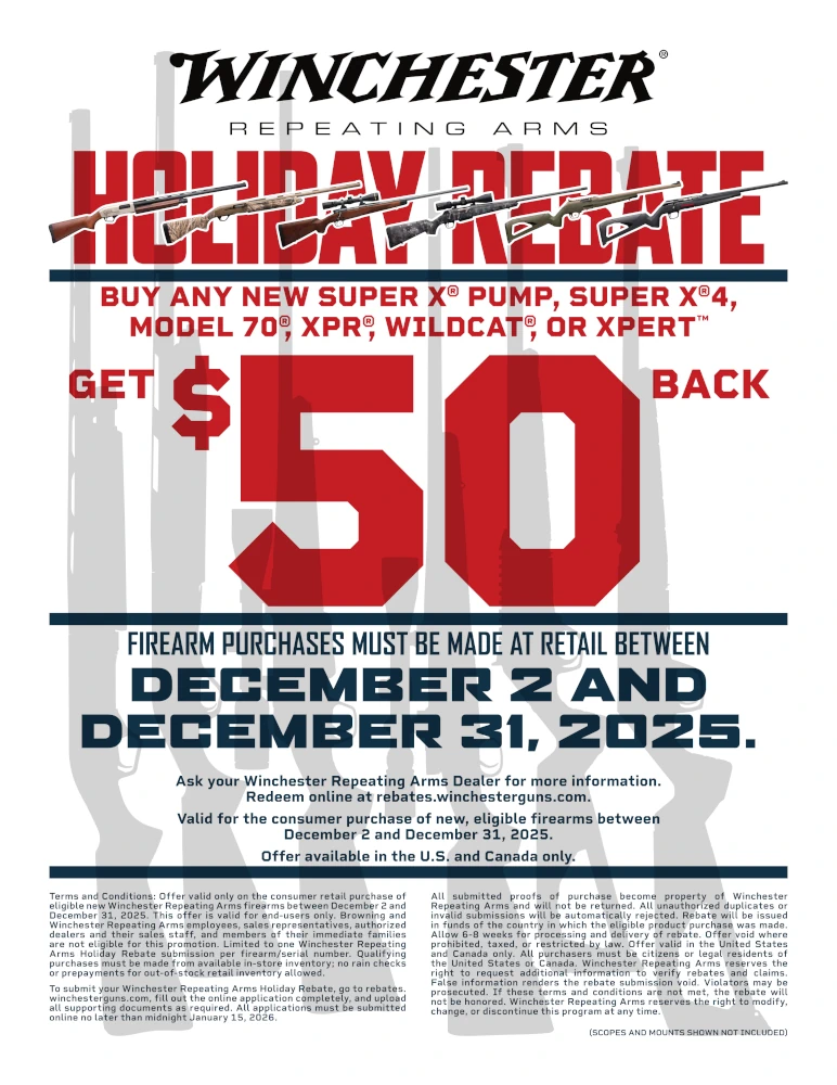 Winchester Holiday Rebate 2025 Winchester Holiday Rebate 2025